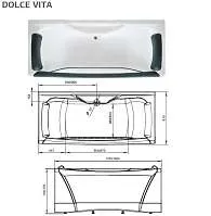 Ванна акриловая Aima DOLCE VITA 180x80