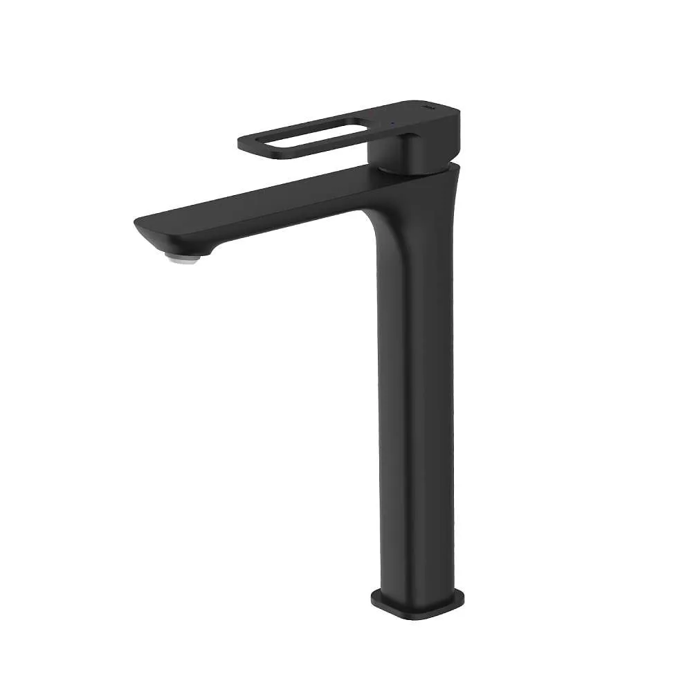 Смеситель для раковины IDDIS Слайд высокий черный SLIBL01i01