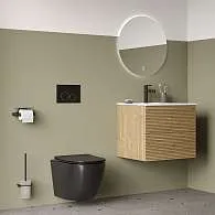 Унитаз подвесной IDDIS безободковый Blanco черный матовый BLAR3BMi25