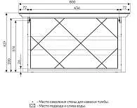 Тумба со столешницей МОНРО/Monro 80П (800х420х450) 2я серый стекло