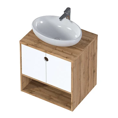 Тумба ЭКОНОМ/ECOnomical 60П 2Д белый