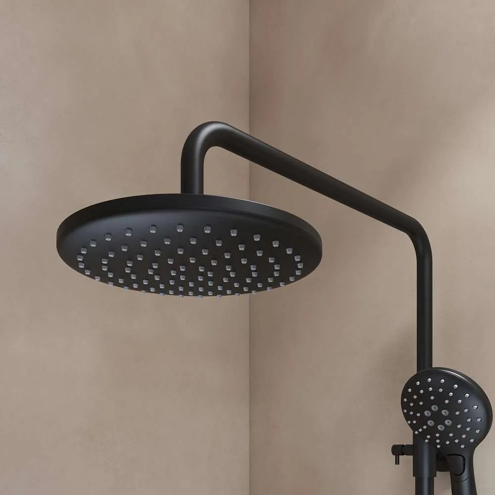 Душевая система  IDDIS Рэй с  изливом черный матовый RAYBL3Fi06