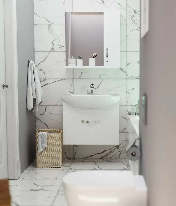 Тумба под раковину Вита 65П 1в.я. белый глянец, МДФ