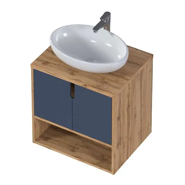 Тумба УТА/Uta 60П 2Д Шарли синий