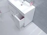 Тумба под раковину Cube 100Н 2д 2я б/к Белый глянец