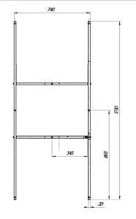 Рама разборная ПУ 1800х800