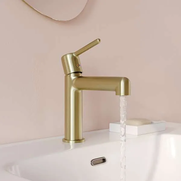 Cмеситель для раковины IDDIS Aiger золото матовый AIGMG00i01