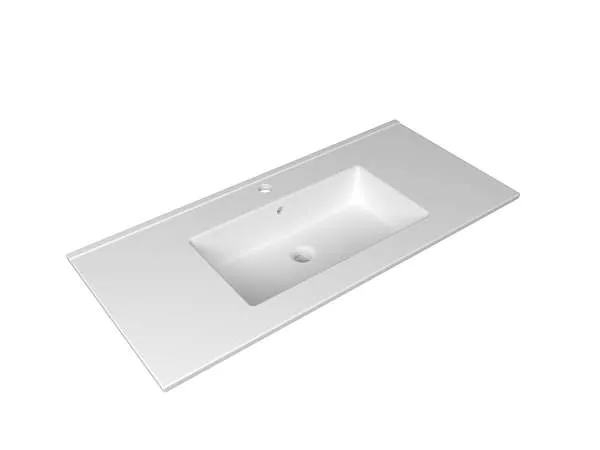 Раковина Квадро 101 (1010х460х155) керамика мебельная