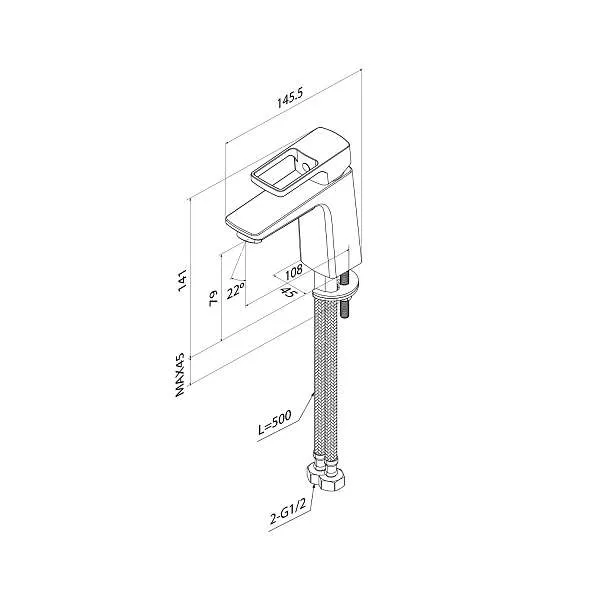 Смеситель для раковины Iddis Bild черный матовый BILBL00i01