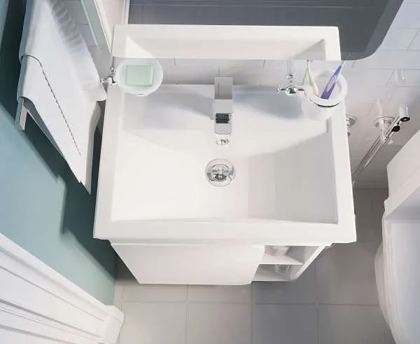 Тумба под раковину НУВО/Nuvo 70Н 1д. белый глянец