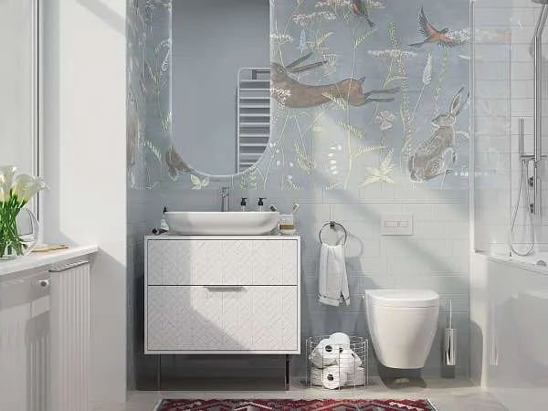 Тумба со столешницей ВЕЛЕС/Forest 80Н 2я белый