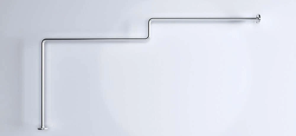 Карниз для ванны Linea 1650x850 Г-обр. (хром)