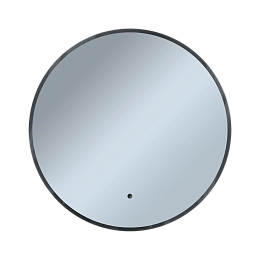 Зеркало Shape Soft Plus (800х800х30) круг черный К01 LED датчик