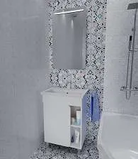 Тумба под раковину НУВО/Nuvo 60Н 1д. белый глянец