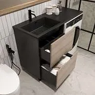 Тумба Maid 58Н(120) (580х890х475) 2я антрацит/орех лучистый европейский