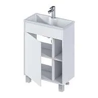 Тумба с раковиной Lido 60Н 1д. Белый глянец