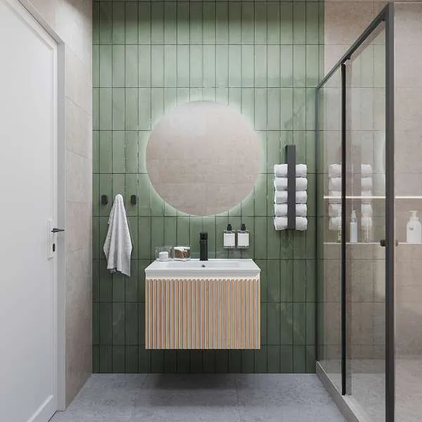 Тумба под раковину Row 60П (600х400х453) 1я белый/дуб