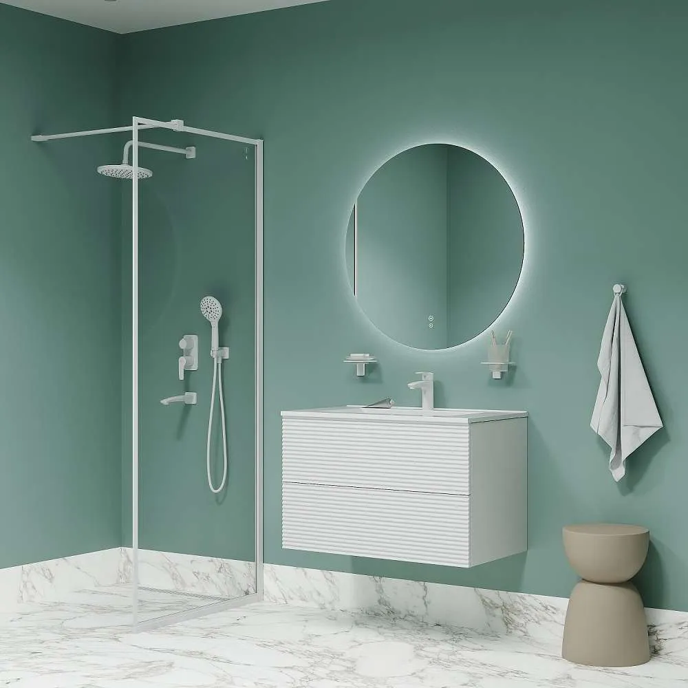 Смеситель для раковины IDDIS Рэй белый RAYWT00i01