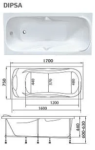 Ванна Marka One DIPSA 170x75