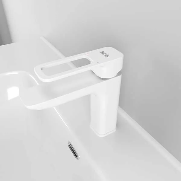 Смеситель для раковины IDDIS Slide белый SLIWT00i01