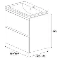 Тумба АРИС 2/New Aris 60П 2я. дуб сонома