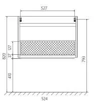 Тумба под раковину Соната 58П 1в.я. белый глянец