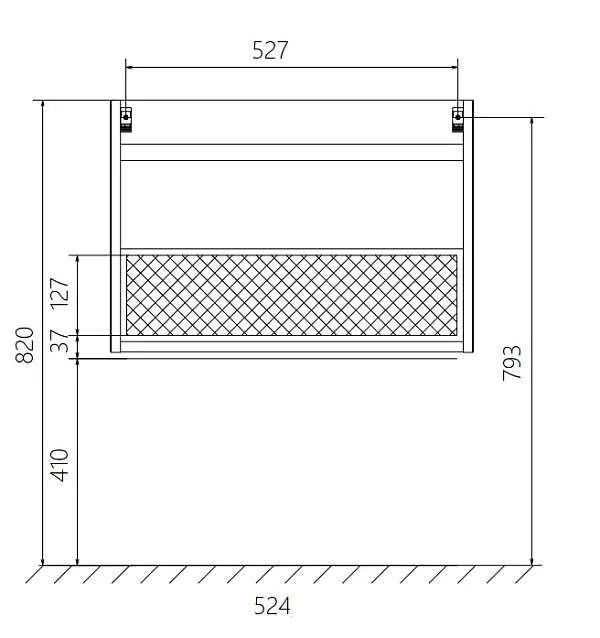 Тумба под раковину Соната 58П 1в.я. белый глянец