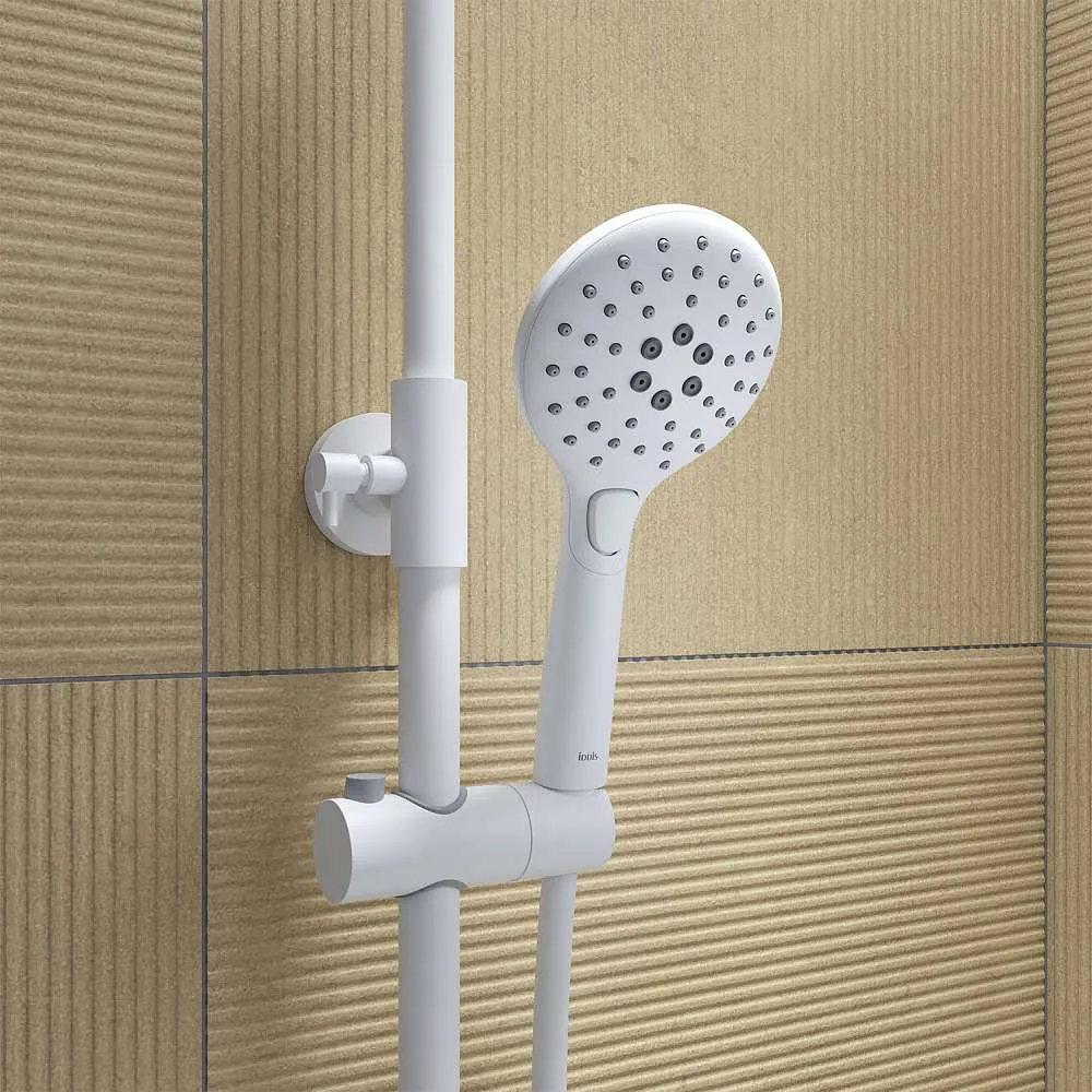 Душевая система IDDIS Рэй с изливом белый матовый RAYWT3Fi06