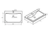 Раковина Atom 60 Polytitan