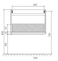 Тумба под раковину Соната 90П 1в.я. белый глянец