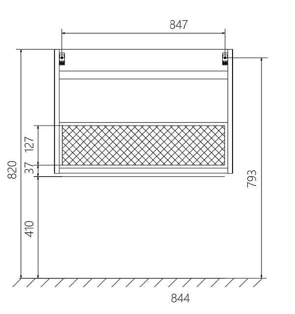 Тумба под раковину Соната 90П 1в.я. белый глянец