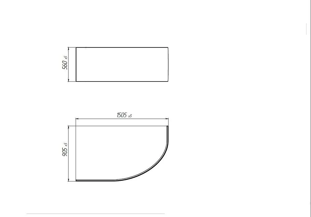 Панель ФЛЭТ/FLAT ДИАНА 1500х900 R/L фронт