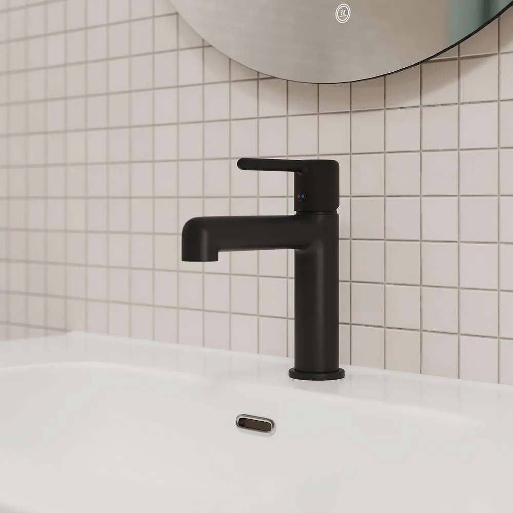 Смеситель для умывальника IDDIS Эйгер черный матовый AIGBL00i01