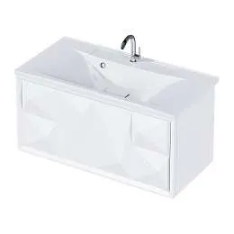 Тумба под раковину РОМБ/Romb 90П 1в.я. белый