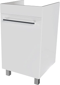 Тумба ВИСТА/Wash 48Н 1д. белый глянец