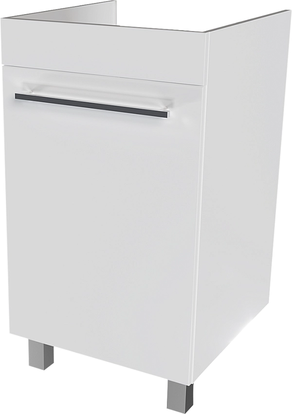 Тумба ВИСТА/Wash 48Н 1д. белый глянец