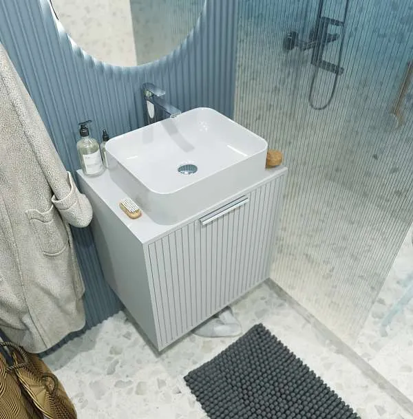 Тумба со столешницей ЭСТЕЛЬ/Estel 60П 1я белый