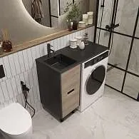 Тумба Maid 38Н(100) (380х890х475) 2я антрацит/орех лучистый европейский