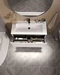 Тумба под раковину КОДА/Coda 65Н (650х887х471) 2я перламутр белый