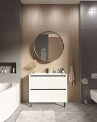 Тумба под раковину КОДА/Coda 65Н (650х887х471) 2я перламутр белый