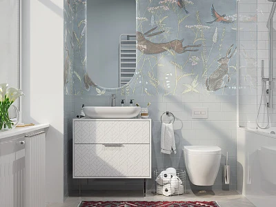 Тумба со столешницей ВЕЛЕС/Forest 80Н 2я белый