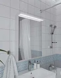 Зеркало-шкаф Соната 60 1д с подсветкой, белый глянец