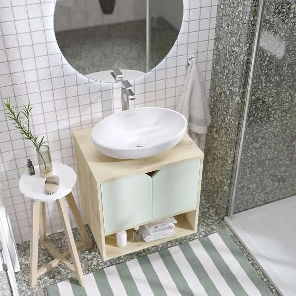 Тумба ДЕЛЬТА/Delta 60П 2Д Мята софт