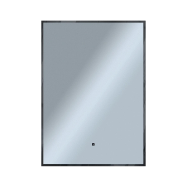 Зеркало Shape Strict (500х700х30) прямоугольник черный К01 LED датчик