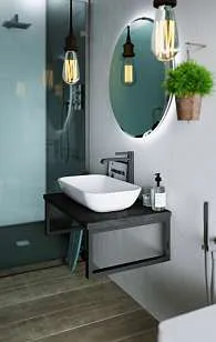 Столешница ГРАНЖ ЛОФТ/GRUNGE LOFT 100 бетон темно-серый