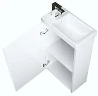 Тумба под раковину Ноктюрн 40П 1д мдф белый глянец