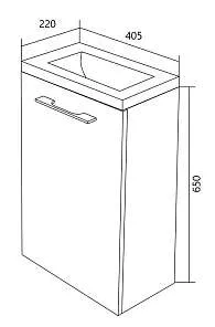 Тумба под раковину Ноктюрн 40П 1д мдф белый глянец