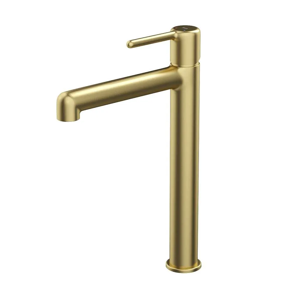 Cмеситель для раковины IDDIS Эйгер высокий золото матовый AIGMG01i01