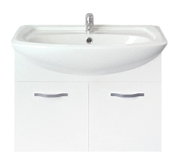 Тумба под раковину Вита 65П 2д. Белый глянец, МДФ
