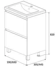Тумба АРИС 2/New Aris 60Н 2я. белый глянец